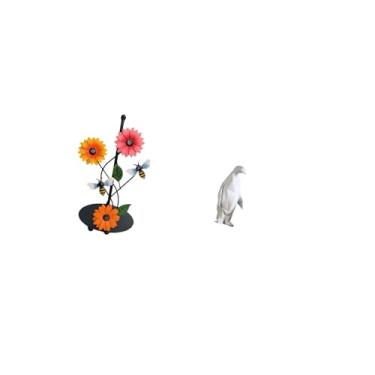 Imagem de Fenteer Porta-papel Toalha em Forma de Pinguim, Antiderrapante, Vertical, Escultura em Resina, Peça Colecionável, Artesanato Decorativo, Ornamento para Casa,