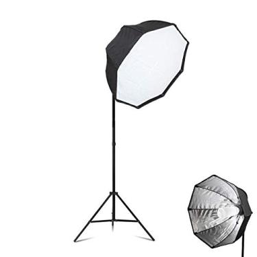 Imagem de Estúdio Softbox Octogonal 55cm com Tripé, Lampada e Bolsa 4 peças 110v