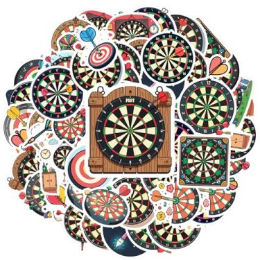 Imagem de 35 peças adesivos de dardos alvo diy brinquedos adesivos de grafite circular para telefone faça você mesmo, guitarra, notebook, mala, copo, guitarra, laptop, capacete, skate