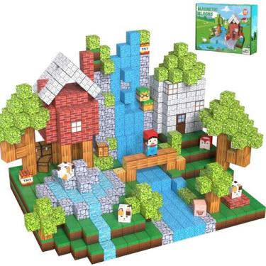 Imagem de Blocos de construção magnéticos apyr aoma 150 peças de brinquedo STEM 