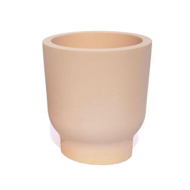 Imagem de Vaso Decorativo Garrafa Invertida Lisa 8cm Cimento Artesanal Palha