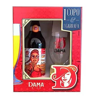 Imagem de Cerveja Dama Bier 01 Garrafa Pilsen 600 ml com Copo (Kits)