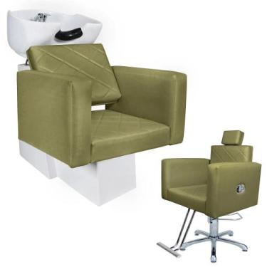 Imagem de KIT 1 Lavatório Evidence cuba porcelana 1 Cadeira Reclinavel Base Quad