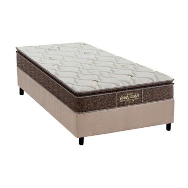 Imagem de Cama Box Solteiro: Colchão Ortopédico Probel Guarda Costas Extra Firme + Base CRC Suede Clean(88x188)