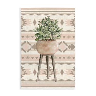 Imagem de Stupell Industries Aztec Planter Green Plant Wall Plaque Art, design por Cindy Jacobs, 19 x 13