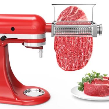 Imagem de Acessório ajustável para amaciador de carne para batedeiras KitchenAid – 3 configurações de espessura, serve para todos os modelos de 4,5 a 7 litros, caixa de metal resistente com revestimento