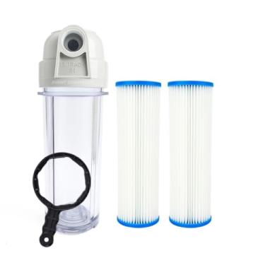 Imagem de Filtro Água para Caixa Dágua Cavalete + 2 Refil Plissado Lavável