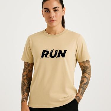 Imagem de Camiseta Corrida Caminhada Algodão Premium Macio Leve Confrtável Anti Odor RUN-Unissex