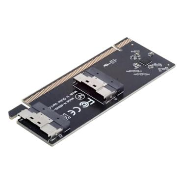Imagem de ChenYang Adaptador de placa de expansão PCIe 3.0/4.0 X16 para 2 portas SFF-8654 8i PCI Express para placa gráfica externa eGPU e SSD