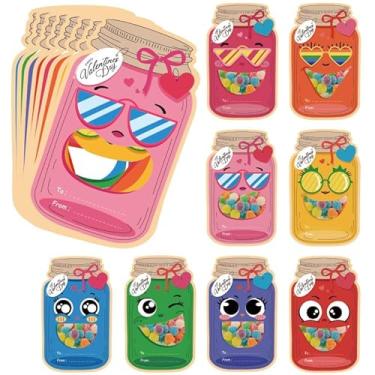 Imagem de Lemicin Cartões de Dia dos Namorados para crianças pacote com 48 cartões de presente de dia dos namorados com bolsa de petiscos, cartões de troca para meninos e meninas, sala de aula, presente escolar