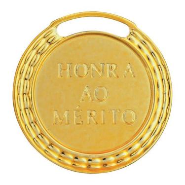 Imagem de Kit Com 10 Medalhas Vitória Honra ao Mérito 35001 35MM Com Fita, Ouro