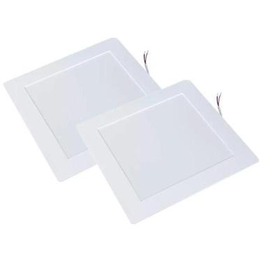 Imagem de Kit 2 Luminária Plafon Led Quadrado Embutir 18W 4000K - Noll - Noll Le