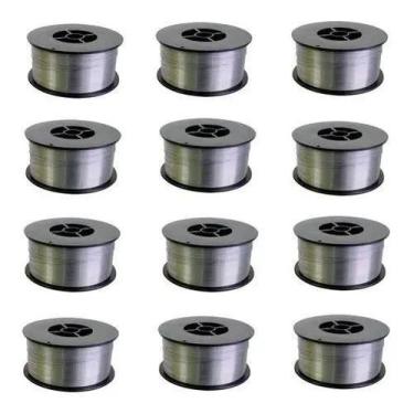 Imagem de Kit - 12 Arame Para Solda Mig Revestido Uso Sem Gás 0,8mm E71t-sg - Ro