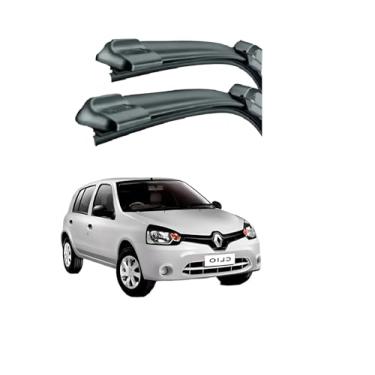 Imagem de Kit Par Palhetas Automotiva Limpadores Para-brisa Renault Renault Clio 99/13 Linha Premium