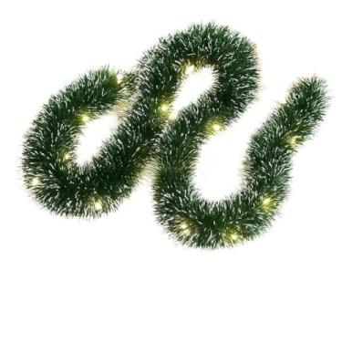 Imagem de Festão Nevado com Luzes LED(KIT 2 METROS)