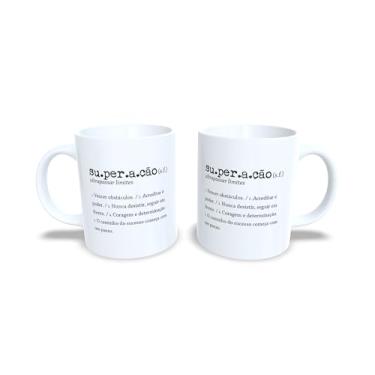 Imagem de Caneca de Cerâmica 325 ml Dicionário do Coração, Reflexão, Branca, com Frase Inspiracional (13527)