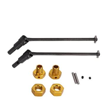 Imagem de Ainoli Metal Eixo de transmissão dianteiro e traseiro RC Eixo de transmissão para JLB 1/10 RC Peças de acessórios de carro (Ouro)