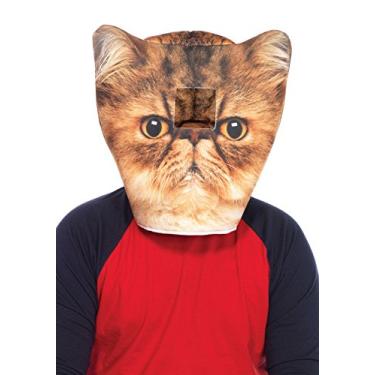 Imagem de Leg Avenue Máscara masculina de espuma laranja para gatos, gato laranja, O/S