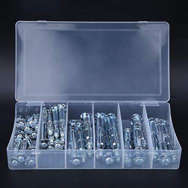 Imagem de AUNMAS Conjunto de Parafusos de Expansão para Drywall, 42 Unidades, Material de Ferro e Zinco Com Arruelas Integrais para Instalações de Gesso M4 M5 M6
