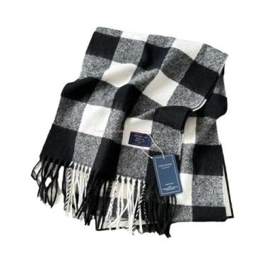 Imagem de Cachecol De Casal Com Estampa Xadrez Outono Inverno De Alta Qualidade 