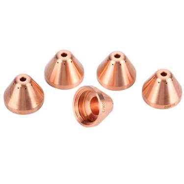 Imagem de Fafeicy Conjunto de Consumíveis de Tocha de Corte de Plasma de 5 Unidades, Compatível Com, Peças de Cobre Usinadas Com Precisão Com Tampa de Proteção Forte para Longevidade e Desempenho, para Mídia