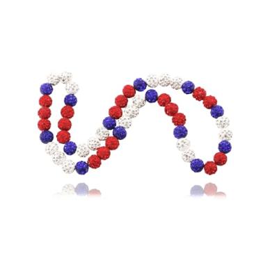 Imagem de Xeyau Colar de beisebol brilhante coleção de gelo para atletas competitivos, colares de bola de strass com glitter para homens, meninos, joias esportivas, acessório de presente 40,6 cm 45,7 cm 50,8