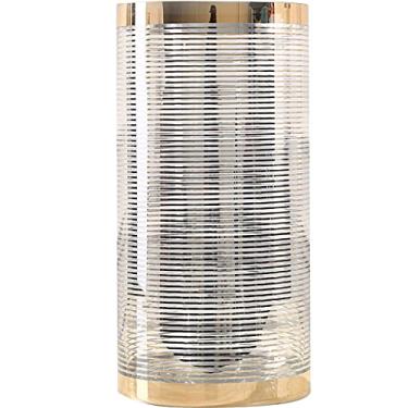 Imagem de YYBOES Vaso de vidro para decoração de vaso de flores, decoração moderna e simples nórdica para casa, sala de estar, mesa de jantar, arranjo de flores, vaso de vidro hidropônico dourado
