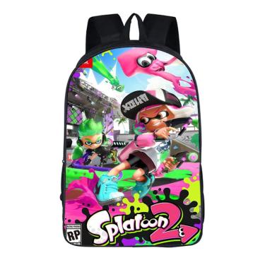 Imagem de Mochila escolar Splatoons Kids Children Poliéster 29x12.5x42cm