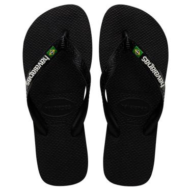 Imagem de Chinelo Havaianas Brasil logo Preto Estilo Original-Unissex