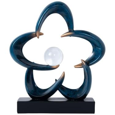 Imagem de HODESumPure Escultura de arte abstrata objetos decorativos decoração de casa acentos para sala de estar, armário de TV, mesa lateral, estante, mesa de centro, itens de decoração de centro de mesa de