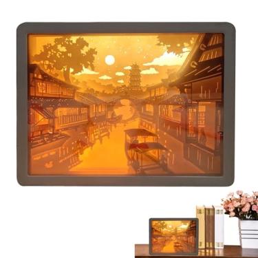 Imagem de Caixa de luz 3D com corte de, Caixa de luz com corte de | Luz de sombra decorativa | de de 3D, moldura de caixas de sombra, luzes LED para mesa de quarto, aniversário de crianças