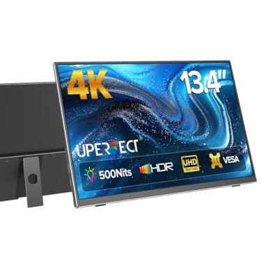 Imagem de UPERFECT Monitor portátil 4K, tela de laptop IPS fosco UHD 3840x2400 de 34.0 cm com suporte integrado, proporção de 16:10, 100% sRGB, brilho de 500 nits, moldura toda de metal para PC/Mac/telefone