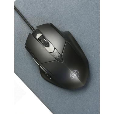 Imagem de Mouse com fio, mouse de 6 botões, iluminação com logotipo RGB, para jogos, sinal estável, para laptop, computador desktop, Mac.