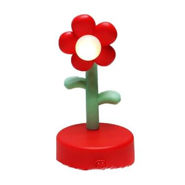 Imagem de aqxreight Abajur de Mesa Linda Flor Luz Noturna Lâmpada de Mesa Portátil Decorativa para Decoração de Dormitório de Escritório Quarto Roxo e Fazendo Toque de Conforto para Flor de Luz Sala Noturna