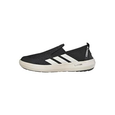Imagem de adidas Tênis unissex para caminhada Terrex Boat Climacool, Preto/branco giz/laranja semiimpacto, 9 Women/8 Men