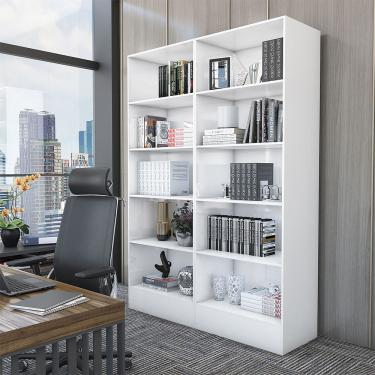 Imagem de Estante Duda 10 Prateleiras em MDP 108cm Carioca Móveis - Branco