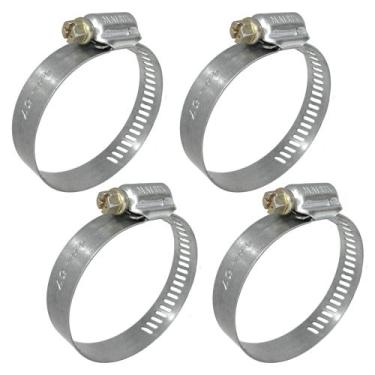 Imagem de Abraçadeira Aço Carbono Rosca Sem Fim 44X57 - 14MM - 4 UND Borrachas L