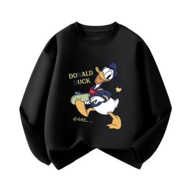 Imagem de Camiseta Infantil Preta De Manga Longa Com Estampa Do Mickey Casual Es