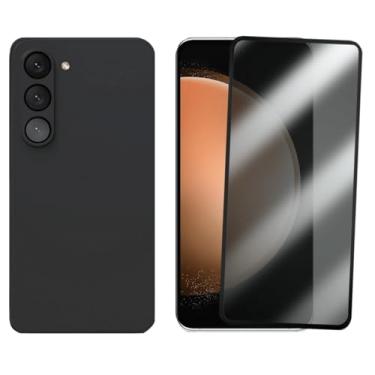Imagem de Película de Privacidade Anti-Spy com Capa Protetora Preta Para Galaxy S23 Plus, Kit 2 Peças