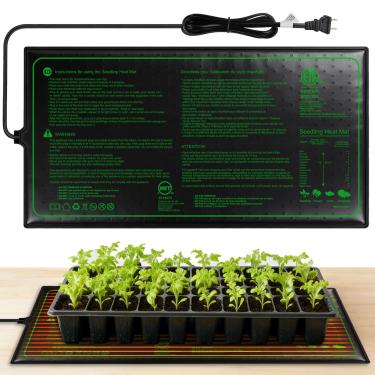 Imagem de Tapete térmico de mudas - Tapete térmico impermeável durável Kokopro para plantas Almofada de aquecimento hidropônico quente para iniciantes de sementes de jardinagem em casa interna 25,4 cm x 52,7 cm