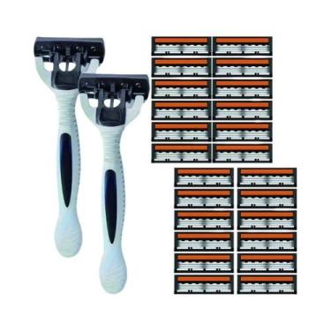 Imagem de Conjunto De Barbear Manual De 3 Camadas Com Lâmina De Segurança Para B