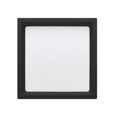 Imagem de Kit 5 Plafon Sobrepor Luminária Led 24w Quadrado Bivolt G-Light, Preto