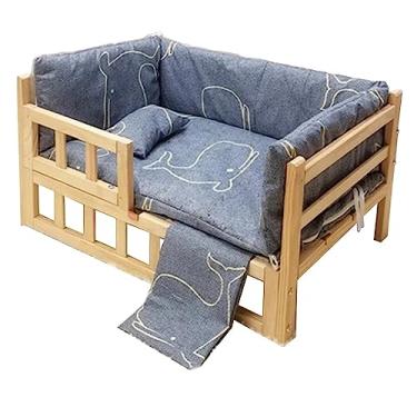 Imagem de Cama para gatos, cama de gato, cama para animais de estimação, cama calmante para gatos, cama de cachorro, cama de madeira para animais de estimação, adequada para cães e gatos de tamanho pequeno a