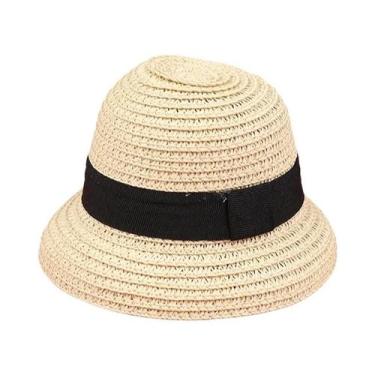 Imagem de Moda casa de boneca chapéu de palha tecido à mão para decoração de ace