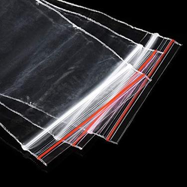 Imagem de 200 peças de sacos de plástico transparente retangulares transparentes com fecho de correr organizador de armazenamento bolsa de embalagem selável autovedante 7 x 5 cm