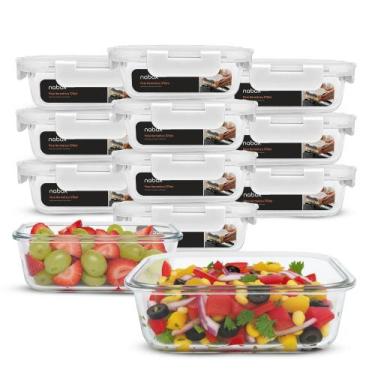 Imagem de 12 Potes Herméticos De Vidro Travas Resistentes Luxo 370ml - U4HOME, B