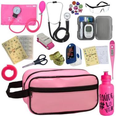 Imagem de Kit Enfermagem Aparelho Pressão Esteto Necessaire Completa - P.A. MED,