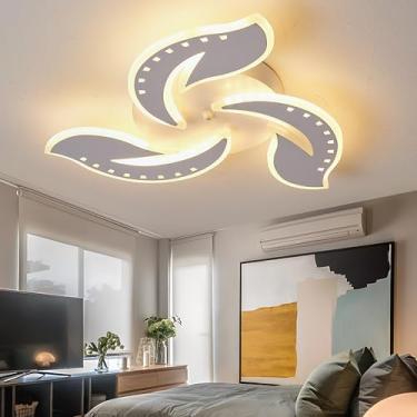 Imagem de Luminária de teto com aplicativo e controle remoto para crianças, meninos e meninas, luz noturna de LED com intensidade ajustável, brilho suave e função de memória, moderna para quarto, sala