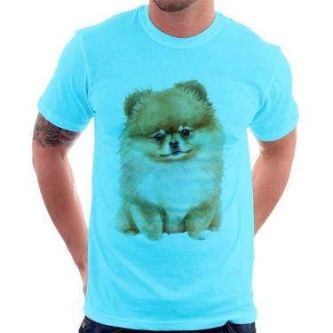 Imagem de Camiseta Cachorro Spitz Alemão Lulu da pomerânia - Foca na Moda, Azul 