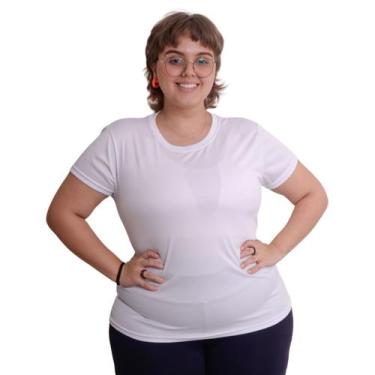 Imagem de Camiseta Feminina Dry Fit Plus Size Academia Confortável - FR Moda Fit